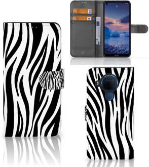 B2Ctelecom Beschermhoesje Nokia 5.4 Smartphone Hoesje Zebra