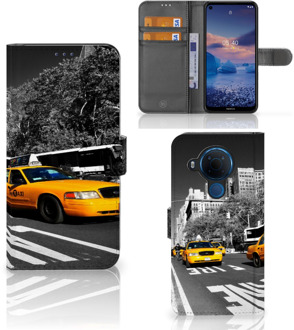 B2Ctelecom Beschermhoesje Nokia 5.4 Telefoon Hoesje New York Taxi