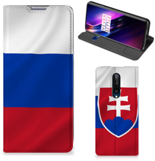 B2Ctelecom Beschermhoesje OnePlus 8 Flip Cover Slowaakse Vlag