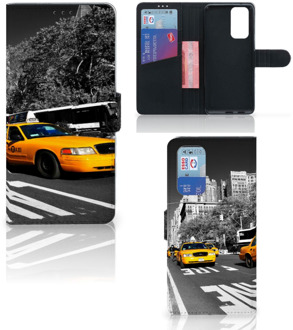 B2Ctelecom Beschermhoesje OnePlus 9 Pro Telefoon Hoesje New York Taxi