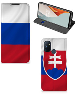 B2Ctelecom Beschermhoesje OnePlus Nord N100 Flip Cover Slowaakse Vlag