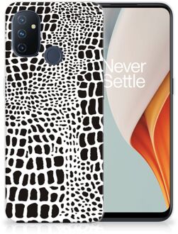 B2Ctelecom Beschermhoesje OnePlus Nord N100 Smartphone hoesje Slangenprint