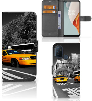 B2Ctelecom Beschermhoesje OnePlus Nord N100 Telefoon Hoesje New York Taxi