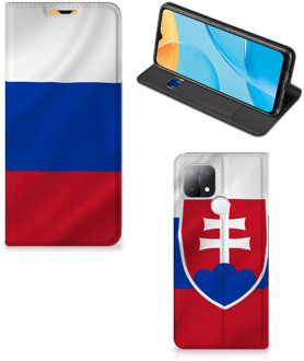 B2Ctelecom Beschermhoesje OPPO A15 Flip Cover Slowaakse Vlag