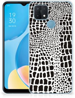 B2Ctelecom Beschermhoesje OPPO A15 Smartphone hoesje Slangenprint