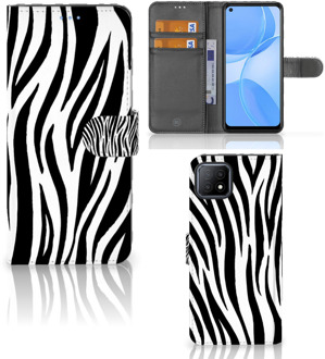 B2Ctelecom Beschermhoesje OPPO A73 5G Smartphone Hoesje Zebra