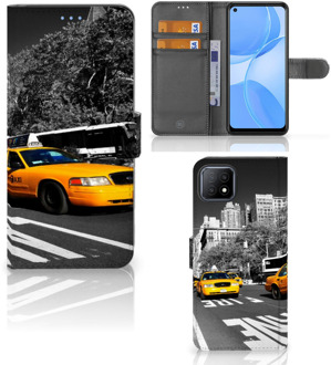 B2Ctelecom Beschermhoesje OPPO A73 5G Telefoon Hoesje New York Taxi