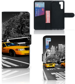 B2Ctelecom Beschermhoesje OPPO A91 | Reno3 Telefoon Hoesje New York Taxi