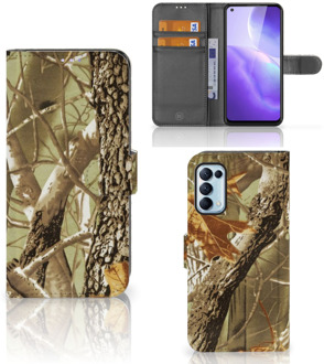 B2Ctelecom Beschermhoesje OPPO Find X3 Lite Wallet Book Case Wildernis