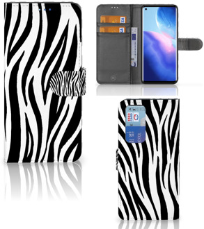 B2Ctelecom Beschermhoesje OPPO Find X3 Neo 5G Smartphone Hoesje Zebra