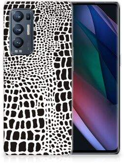 B2Ctelecom Beschermhoesje OPPO Find X3 Neo Smartphone hoesje Slangenprint