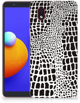 B2Ctelecom Beschermhoesje Samsung Galaxy A01 Core Smartphone hoesje Slangenprint