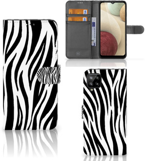 B2Ctelecom Beschermhoesje Samsung Galaxy A12 Smartphone Hoesje Zebra