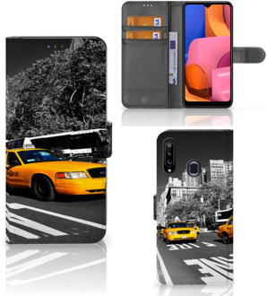 B2Ctelecom Beschermhoesje Samsung Galaxy A20s Telefoon Hoesje New York Taxi