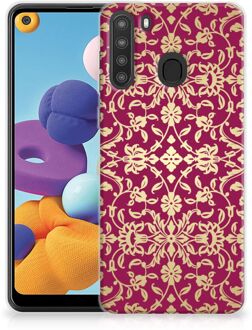 B2Ctelecom Beschermhoesje Samsung Galaxy A21 Smartphone hoesje Barok Pink