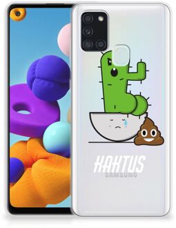 B2Ctelecom Beschermhoesje Samsung Galaxy A21s Smartphone hoesje Cactus Poo