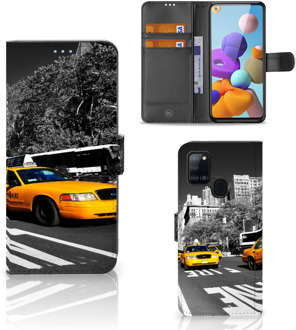 B2Ctelecom Beschermhoesje Samsung Galaxy A21s Telefoon Hoesje New York Taxi