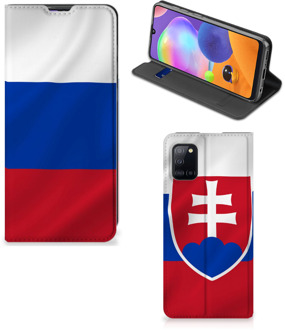 B2Ctelecom Beschermhoesje Samsung Galaxy A31 Flip Cover Slowaakse Vlag