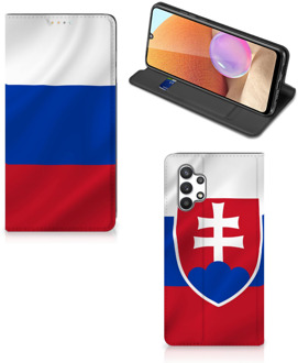 B2Ctelecom Beschermhoesje Samsung Galaxy A32 4G Flip Cover Slowaakse Vlag