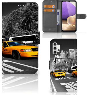 B2Ctelecom Beschermhoesje Samsung Galaxy A32 4G Telefoon Hoesje New York Taxi