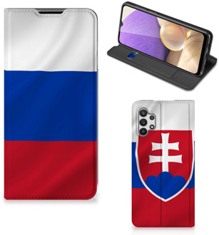 B2Ctelecom Beschermhoesje Samsung Galaxy A32 5G Flip Cover Slowaakse Vlag