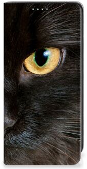 B2Ctelecom Beschermhoesje Samsung Galaxy A41 Telefoonhoesje Zwarte Kat