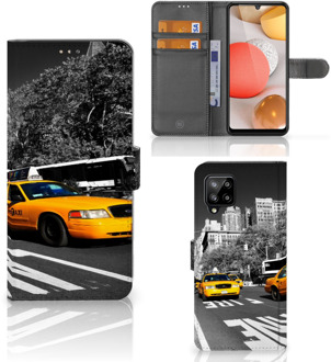 B2Ctelecom Beschermhoesje Samsung Galaxy A42 5G Telefoon Hoesje New York Taxi