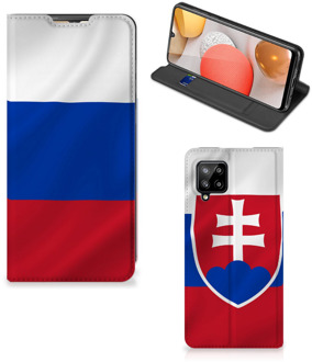 B2Ctelecom Beschermhoesje Samsung Galaxy A42 Flip Cover Slowaakse Vlag