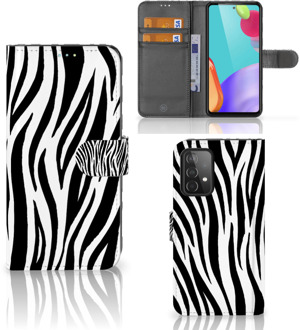 B2Ctelecom Beschermhoesje Samsung Galaxy A52 Smartphone Hoesje Zebra