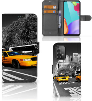 B2Ctelecom Beschermhoesje Samsung Galaxy A52 Telefoon Hoesje New York Taxi