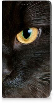 B2Ctelecom Beschermhoesje Samsung Galaxy A52 Telefoonhoesje Zwarte Kat