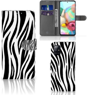 B2Ctelecom Beschermhoesje Samsung Galaxy A71 Smartphone Hoesje Zebra