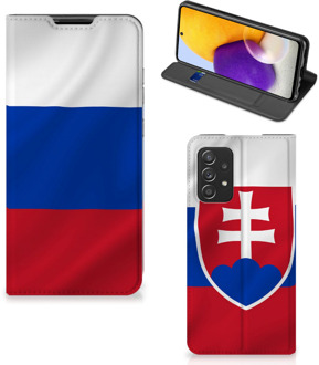 B2Ctelecom Beschermhoesje Samsung Galaxy A72 (5G/4G) Flip Cover Slowaakse Vlag