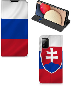 B2Ctelecom Beschermhoesje Samsung Galaxy M02s | A02s Flip Cover Slowaakse Vlag