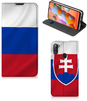 B2Ctelecom Beschermhoesje Samsung Galaxy M11 | A11 Flip Cover Slowaakse Vlag