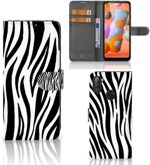 B2Ctelecom Beschermhoesje Samsung Galaxy M11 | A11 Smartphone Hoesje Zebra