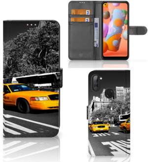 B2Ctelecom Beschermhoesje Samsung Galaxy M11 | A11 Telefoon Hoesje New York Taxi