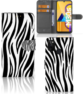 B2Ctelecom Beschermhoesje Samsung Galaxy M21 Smartphone Hoesje Zebra