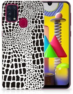 B2Ctelecom Beschermhoesje Samsung Galaxy M31 Smartphone hoesje Slangenprint