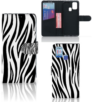 B2Ctelecom Beschermhoesje Samsung Galaxy M31 Smartphone Hoesje Zebra