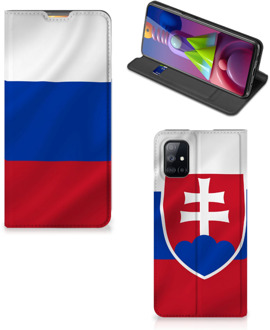 B2Ctelecom Beschermhoesje Samsung Galaxy M51 Flip Cover Slowaakse Vlag