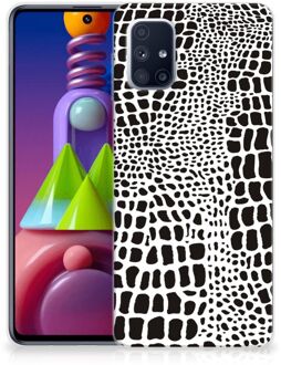 B2Ctelecom Beschermhoesje Samsung Galaxy M51 Smartphone hoesje Slangenprint