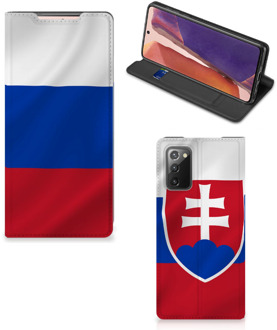 B2Ctelecom Beschermhoesje Samsung Galaxy Note20 Flip Cover Slowaakse Vlag