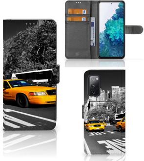 B2Ctelecom Beschermhoesje Samsung Galaxy S20FE Telefoon Hoesje New York Taxi