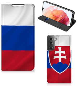 B2Ctelecom Beschermhoesje Samsung Galaxy S21 Flip Cover Slowaakse Vlag