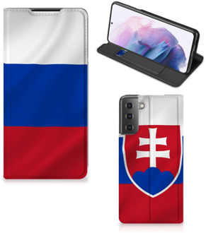 B2Ctelecom Beschermhoesje Samsung Galaxy S21 Plus Flip Cover Slowaakse Vlag