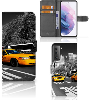 B2Ctelecom Beschermhoesje Samsung Galaxy S21 Plus Telefoon Hoesje New York Taxi