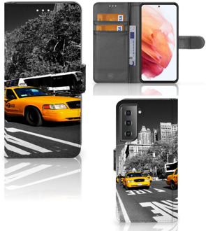 B2Ctelecom Beschermhoesje Samsung Galaxy S21 Telefoon Hoesje New York Taxi