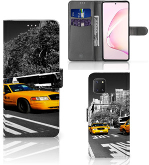 B2Ctelecom Beschermhoesje Samsung Note 10 Lite Telefoon Hoesje New York Taxi