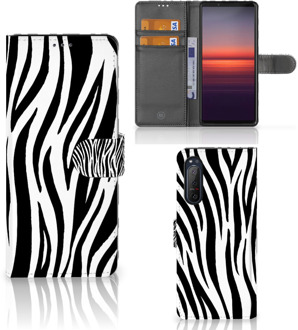 B2Ctelecom Beschermhoesje Sony Xperia 5II Smartphone Hoesje Zebra